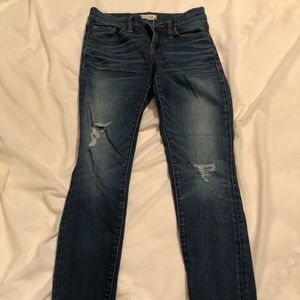 Madewell “Skinny Skinny” destroyed jeans
